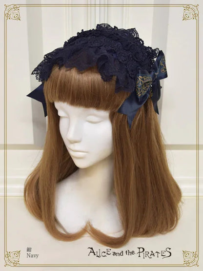 J-store_online_ALICE_AND_THE_PIRATES_Mystical_Emotion_Grosgrain_Head_Bow_navy