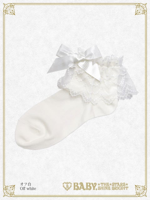     J-store_online_BABY_THE_STARS_SHINE_BRIGHT_Tulle_Lace_Ankle_Length_Socks_white