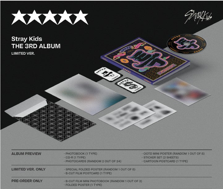 STRAY KIDS - VOL.3 [★★★★★(5 STAR)] LIMITED EDITION  J-STORE.ONLINE