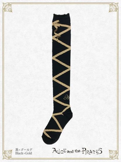 j-store_online_ALICE_AND_THE_PIRATES_LACE_UP_RIBBON_LAME_OTK_BLACK_GOLD