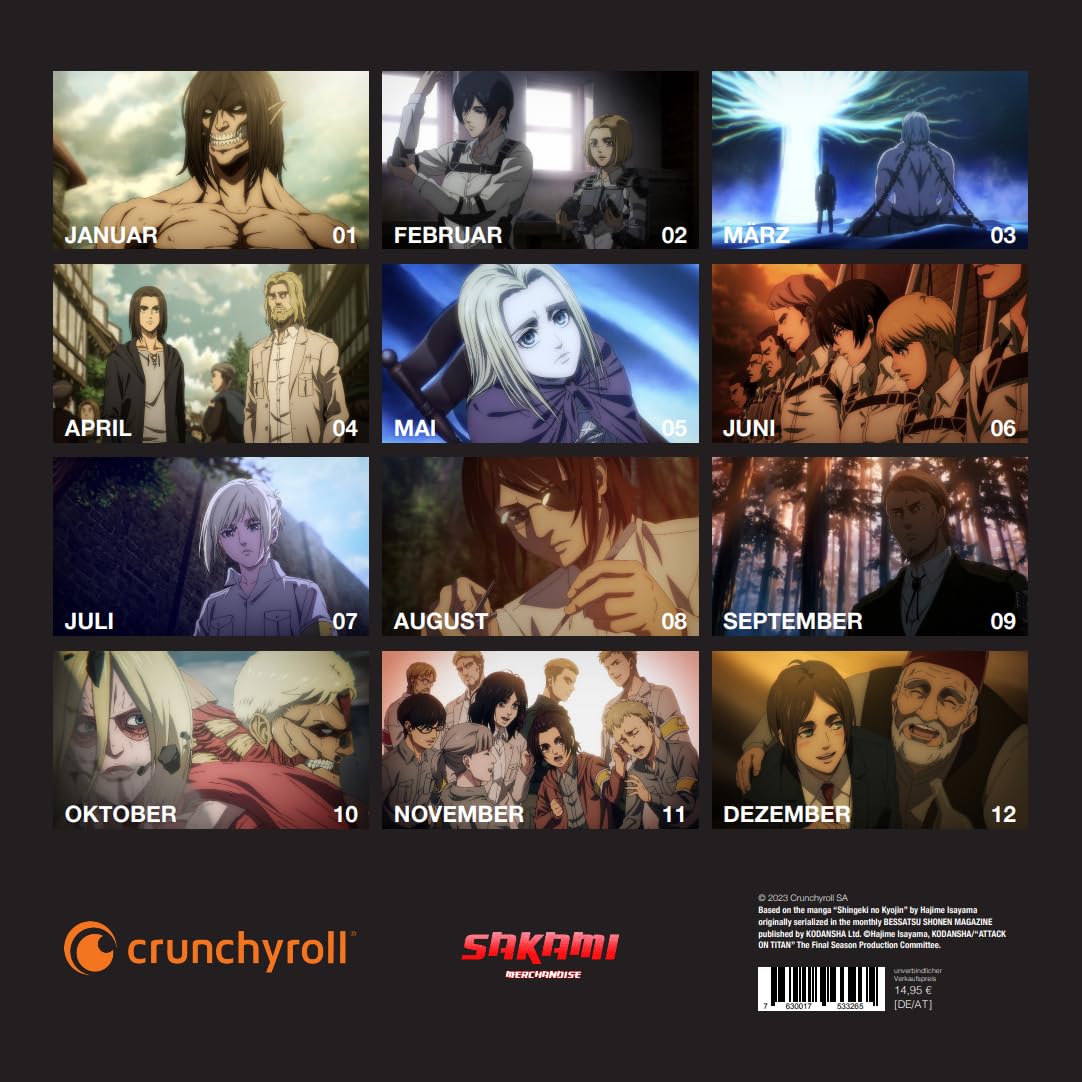 Anime Wall Calendar 2024 (Various)