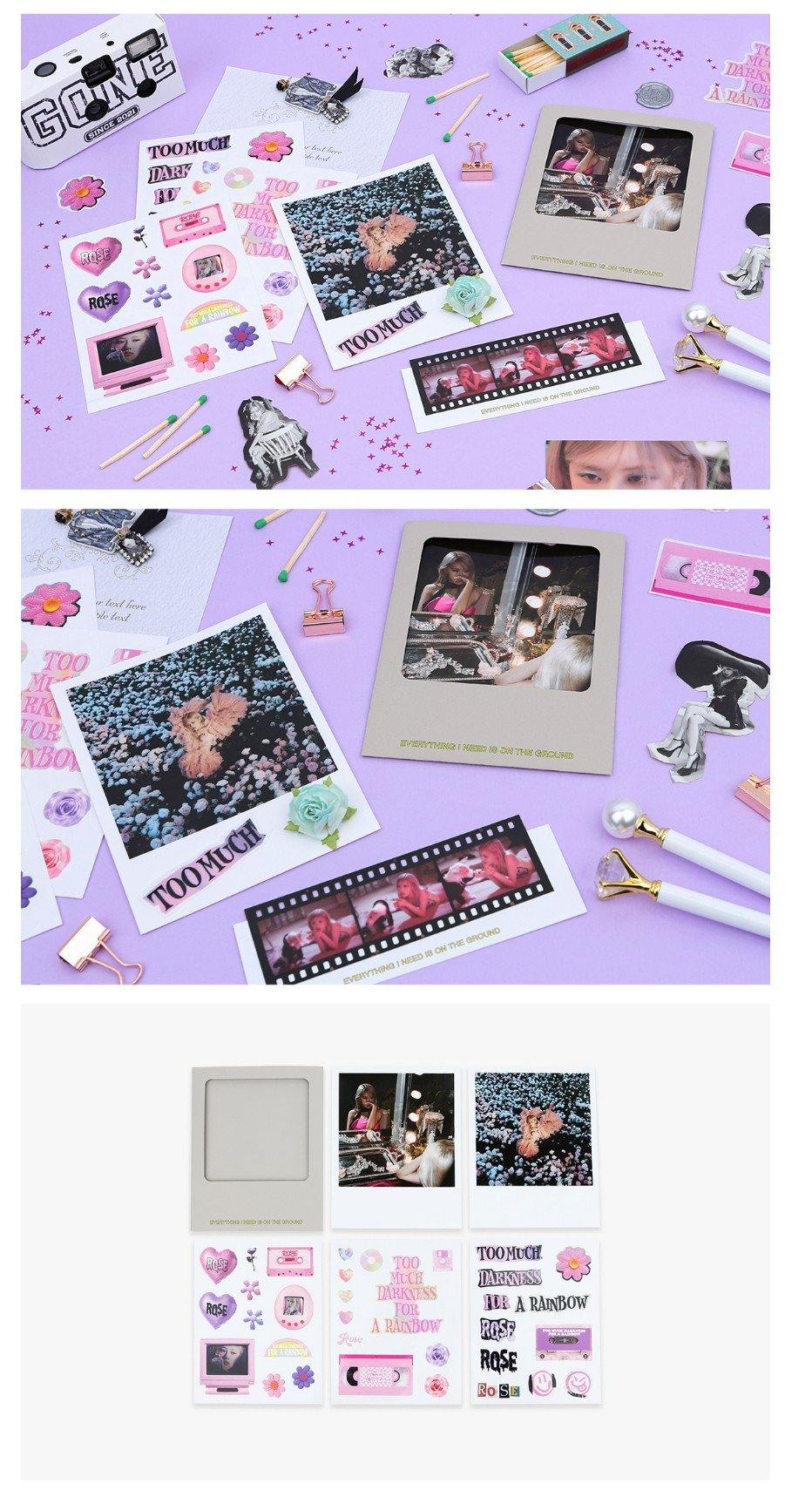 BLACKPINK - R -  ROSE PHOTO CARDS + STICKER SET - J-Store Online