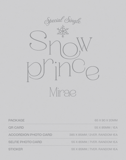 MIRAE - SNOW PRINCE - MIRAE SPECIAL SINGLE (PLATFORM ALBUM) - J-Store Online