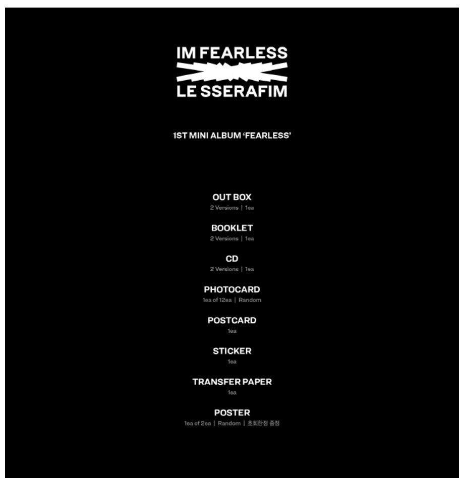 LE SSERAFIM - FEARLESS (1ST MINI ALBUM) - J-Store Online
