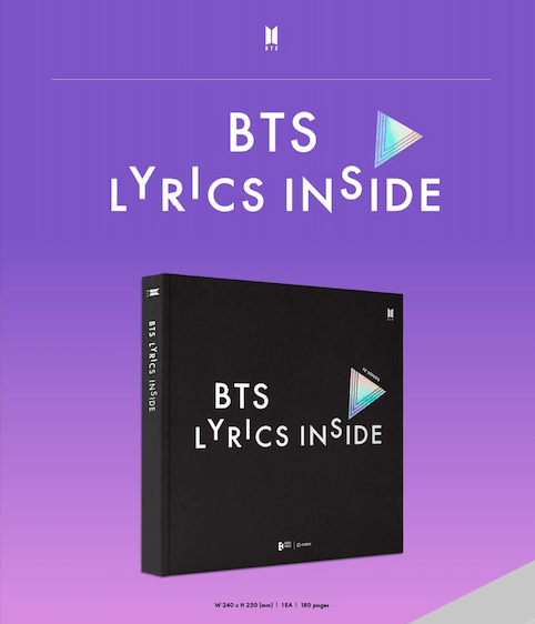 BTS - BTS LYRICS INSIDE - J-Store Online