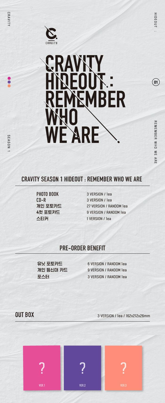 Cravity - Cravity Season 1: Hideout - Remember Who We Are - J-Store Online
