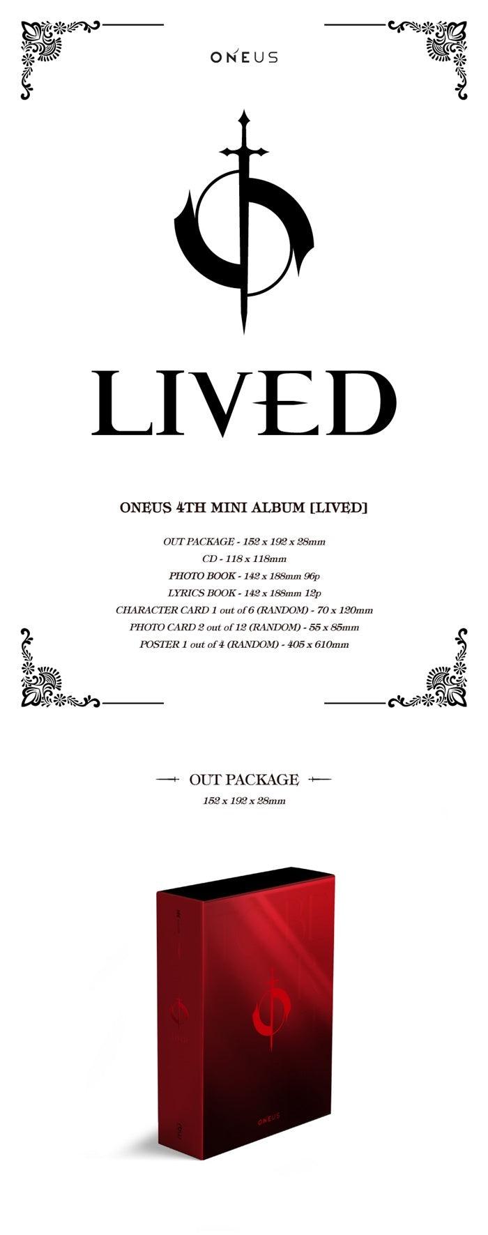 ONEUS - Lived (4th Mini Album) - J-Store Online
