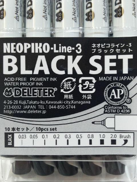 Deleter - Neopiko Liner 10er Black Set - J-Store Online
