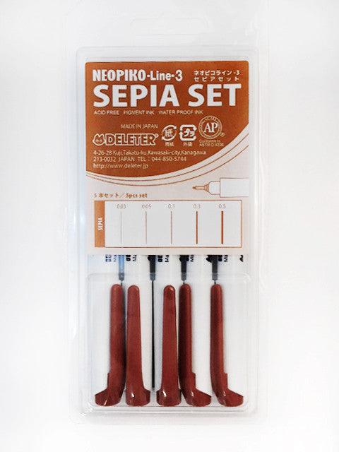 Deleter - Neopiko Liner - 5er Set - A Schwarz, B Schwarz, Grau oder Sepia - J-Store Online