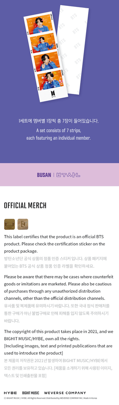 BTS - YET TO COME IN BUSAN - 4-CUTS PHOTO SET - J-Store Online