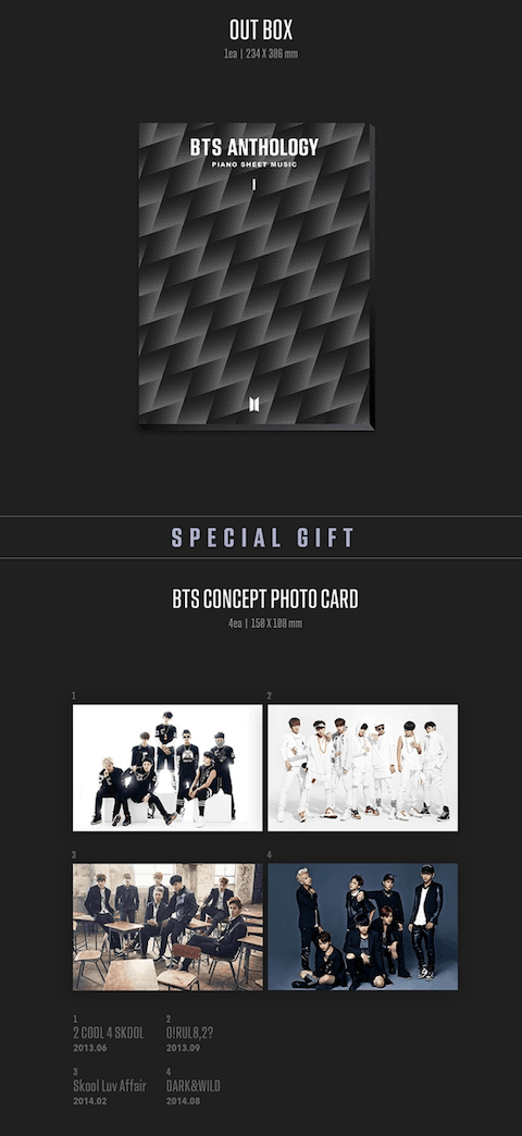 BTS  - PIANO SHEET MUSIC - BTS ANTHOLOGY - J-Store Online