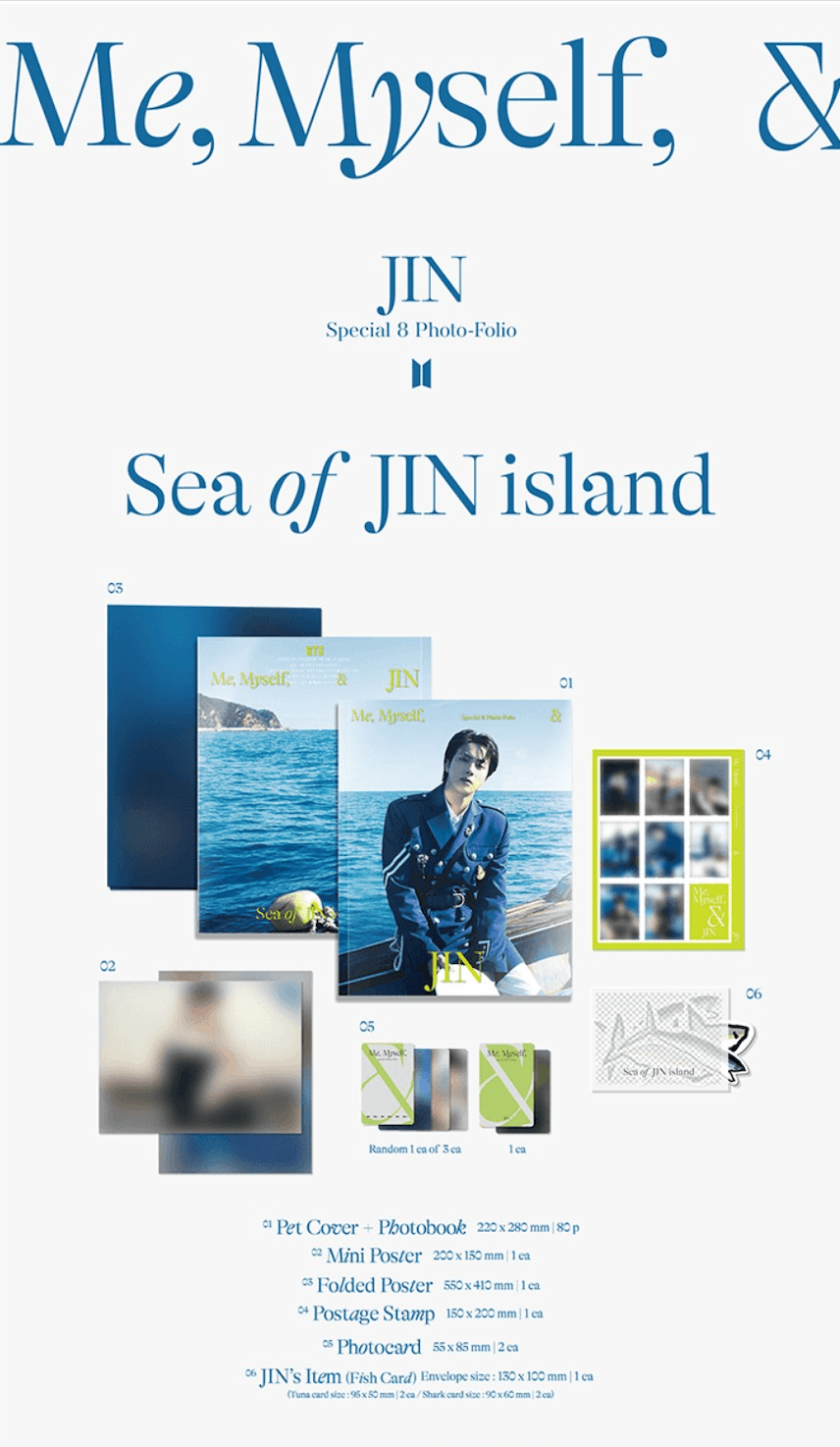 BTS - SPECIAL 8 PHOTO-FOLIO - ME, MYSELF, AND JIN - SEA OF JIN ISLAND - J-Store Online