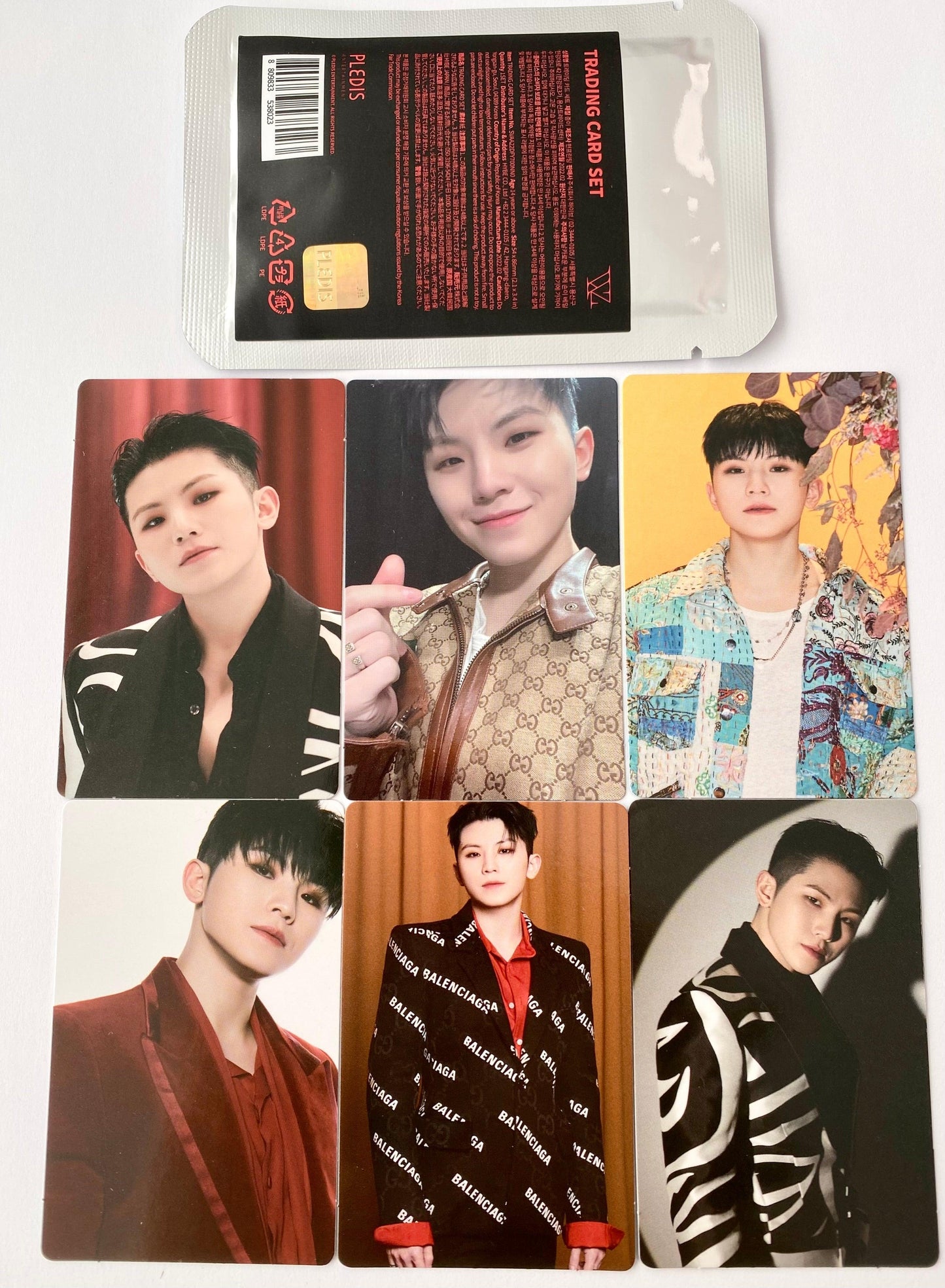 OFFICIAL SEVENTEEN - WOOZI: RUBY - TRADING CARD SET (6 CARDS) - J-Store Online