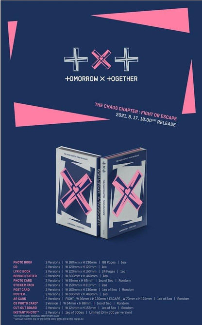 TOMORROW X TOGETHER (TXT) - CHAOS CHAPTER : FIGHT OR ESCAPE - J-Store Online