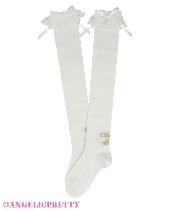 ANGELIC PRETTY - Princess Logo Over the knee Socks - J-Store Online