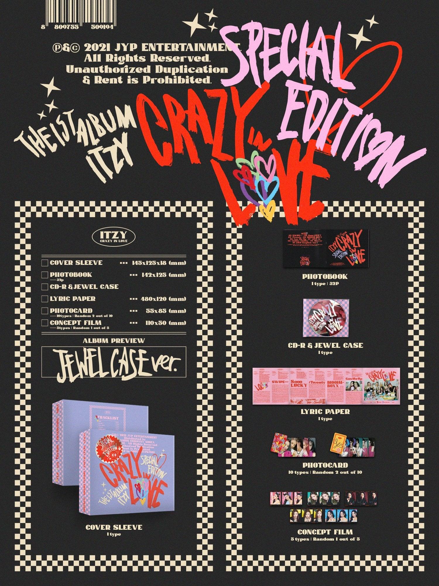 ITZY - THE 1ST ALBUM CRAZY IN LOVE SPECIAL EDITION (JEWEL CASE VER.) - J-Store Online